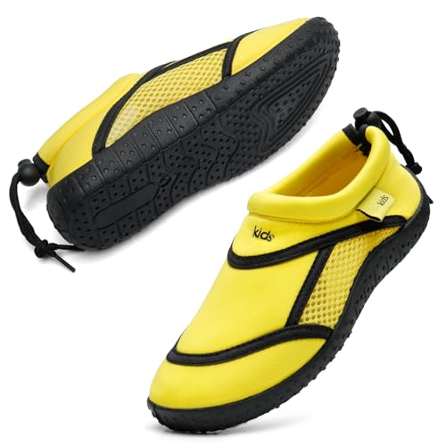 hkr aquaschuhe kinder atmungsaktive badeschuhe schwimmschuhe gelb 29 eu