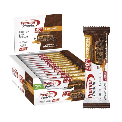 protein bar deluxe 40% chocolate brownie 12x50g low sugar low carb palmölfrei