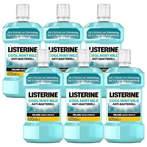 listerine cool mint mild mundspülung 1000 ml, antibakteriell, alkohol-frei, zahnpflege