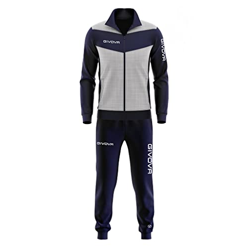 givova jogginganzug unisex 2xl grau hellblau sportanzug
