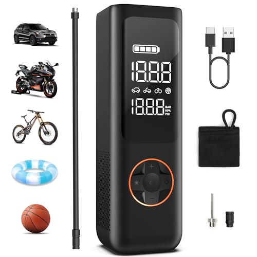 qicycle p1 akku luftpumpe 7800mah elektrisch 150psi für fahrrad auto ball fußball, usb-powerbank