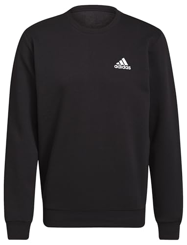 adidas fleece sweatshirt herren feelcozy essentials schwarz weiß, gr. L