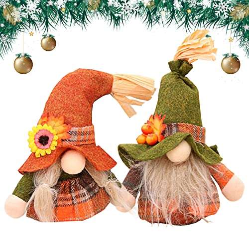 qazuwa zwerg puppe deko gnome plüsch ornament herbst weihnachten 2pcs dekoration