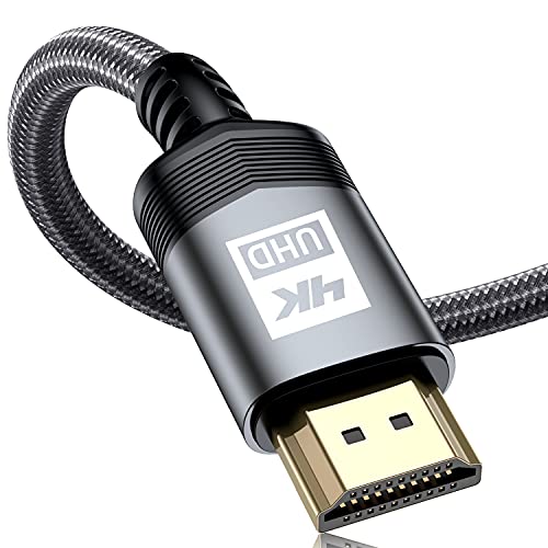 hdmi kabel 4k 10m sweguard, hdmi 2.0 18gbps nylon geflecht, vergoldete anschlüsse, grau