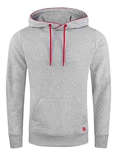 Herren Hoodie RIVEnno Regular Fit Kapuzenpullover Sweatshirt 3XL Grey Melange