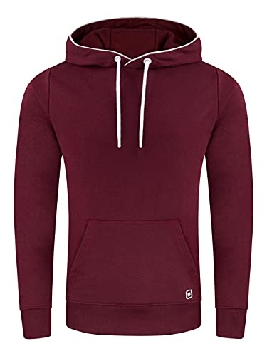 riverso hoodie herren port red sweatshirt kapuzenpullover regular fit XXL