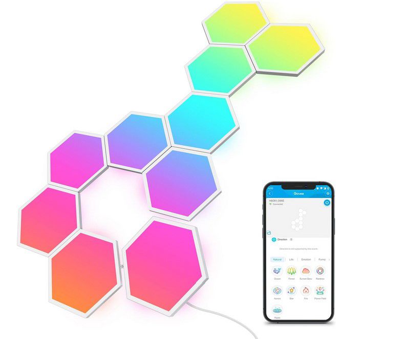 govee glide hexa 10 led panels rgbic für 99,99 euro statt 140 euro