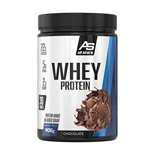 All Stars whey protein 100% 908g, eiweiß-pulver mit whey-konzentrat, chocolate-flavour