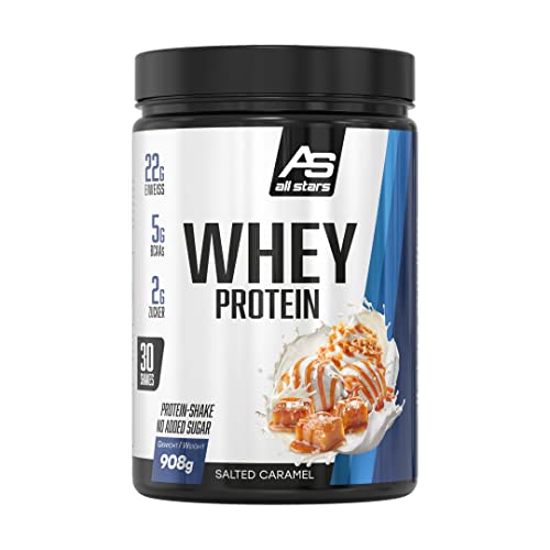 all stars whey protein 100% 908g eiweiß-pulver salted caramel low-fat