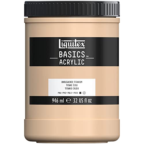 liquitex basics acrylfarbe ungebleichtes titan 946ml, mittlere viskosität, lichtecht