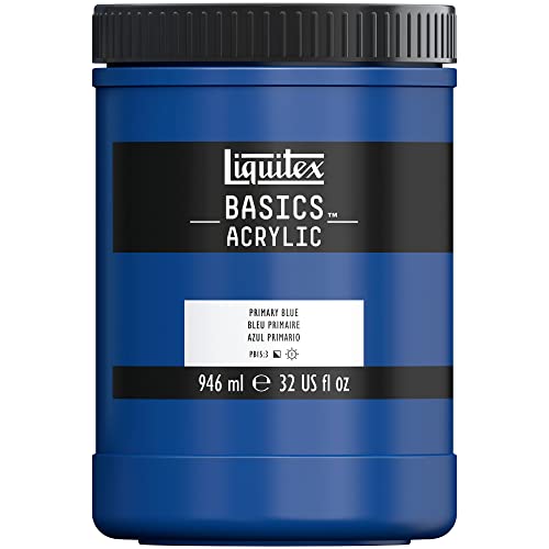 liquitex basics acrylfarbe primärblau 946 ml mono-pigmentiert lichtbeständig glänzend