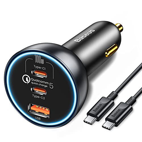 baseus autoladegerät 160w usb c 3 ports qc5.0 pd3.0 zigarettenanzünder
