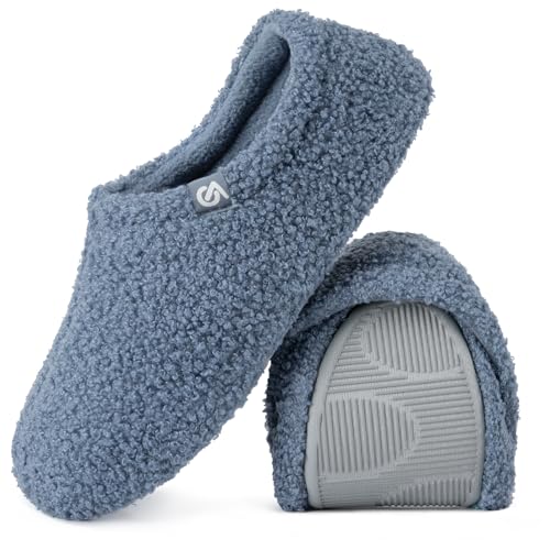 Damen Hausschuhe Memory Foam Filz Pantoffeln Geschlossener Ferse Polarvlies-Futter