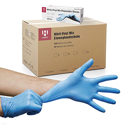 100 einweg nitril hybrid handschuhe blau größe s puderfrei latexfrei 1000 stück