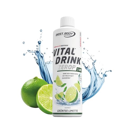 best body nutrition vital drink zerop grüntee limette zuckerfrei 500 ml Getränkekonzentrat