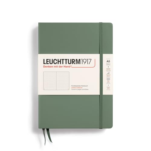 leuchtturm1917 notizbuch a5 hardcover olive 251 nummerierte seiten dotted