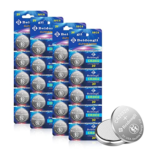 cr2032 3v lithium knopfzellen 20 stück batterien mit 5 jahre garantie