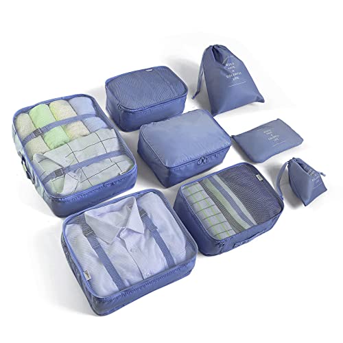 packing cubes set, billybath koffer organizer, reiseorganizer mit schuhbeutel, navy