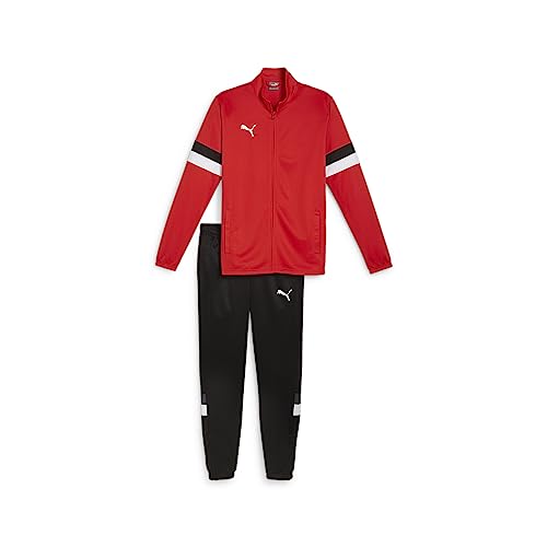 puma trainingsanzug herren teamrise rot schwarz, xl eu