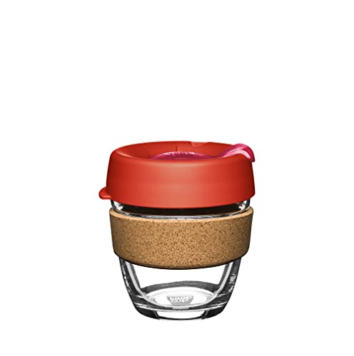 Produktbild: KeepCup 227 ml Kaffebecher aus gehärtetem Glas mit spritzwassergeschütztem Deckel