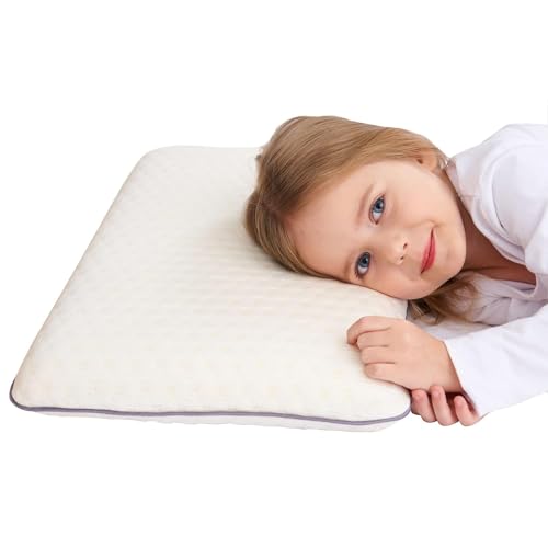 Oeko-Tex Kinder Kopfkissen 30x50 SIKAINI Memory Foam mit Baumwollbezug 3-8 Jahre