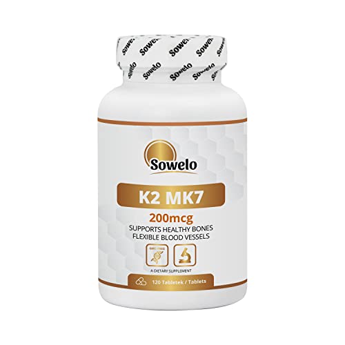 Sowelo vitamin k2 mk7 200 mcg, nahrungsergänzungsmittel, 120 tabletten, für kreislaufsystem und skelett