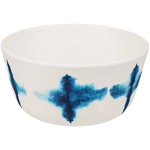 alles-meine.de set 2 plastik dessertschalen, obst- und salatschalen, mandala blau/weiß, 250 ml, 10 cm