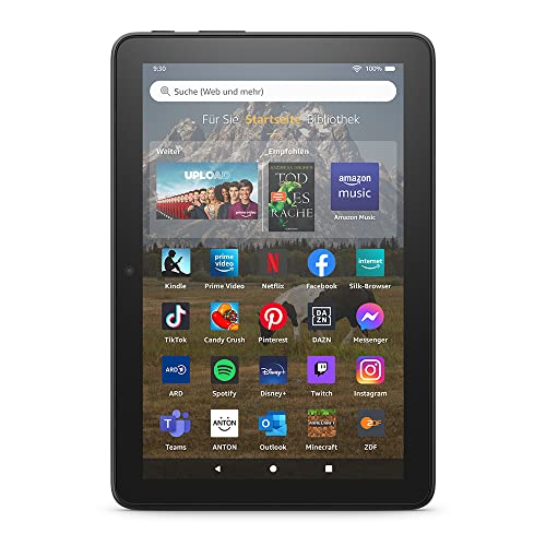 fire hd 8 tablet 32 gb 8 zoll hd display 30% schneller 2022 schwarz mit werbung