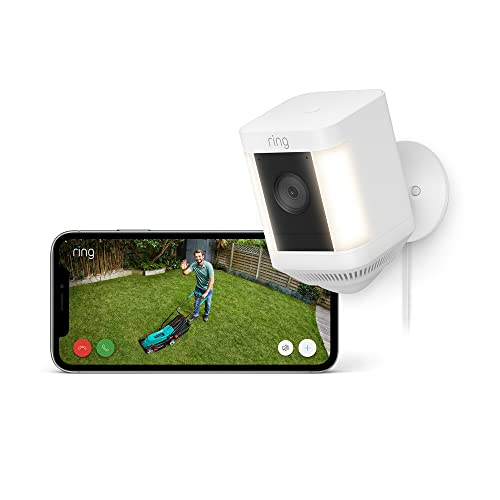 ring spotlight kamera plus -Überwachungskamera aussen mit wlan, hd-video, nachtsicht, sirene