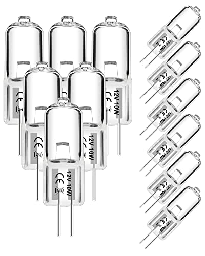 g4 halogenglühbirne 10w 12v 2700k 2 pin klar 12er pack jaenmsa für küche wohnzimmer schlafzimmer