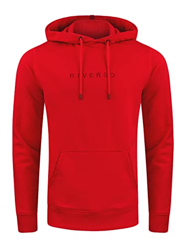 riverso hoodie herren rot 5xl kapuzenpullover sweatshirt regulär fit middle red