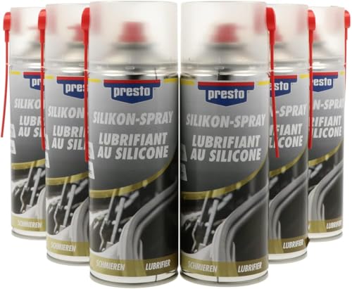 Presto Silikonspray Set, 6 x 400 ml, vielseitig einsetzbar