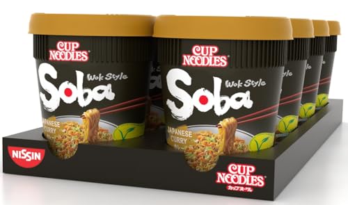 nissin cup noodles soba cup japanische curry nudeln im becher 8er pack vegetarisch