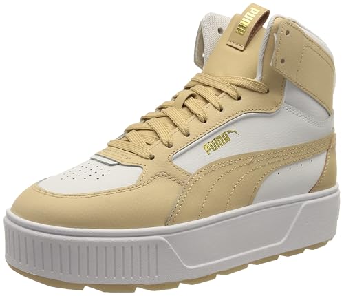 puma damen sneaker karmen rebelle mid white-light sand 38.5 eu