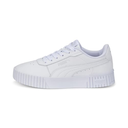 puma carina 2.0 junior sneaker weiß silber 38 eu