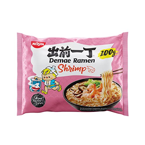 Nissin Demae Ramen Shrimp 100 g Instant-Nudeln asiatisch mit Crevetten-Geschmack