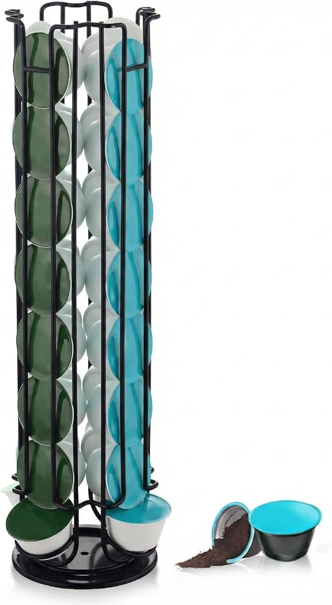 Wdmiya Dolce Gusto Kapselhalter drehbar für 32 Kaffekapseln, schwarz