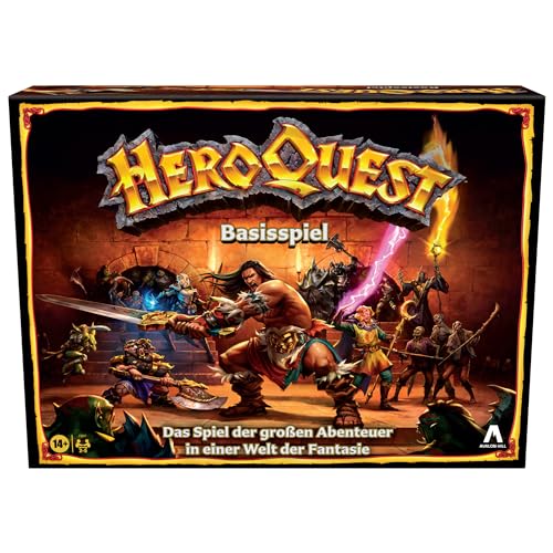 heroquest basisspiel von avalon hill, dungeon crawler ab 14 jahre, 2-5 spieler