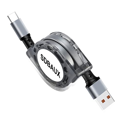 usb c kabel 1m sdbaux qc 3.0 schnellladung einziehbar für iPhone 16 15 iPad Pro Samsung Galaxy