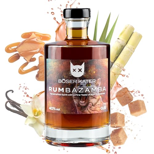 böser kater rumbazamba caramel toffee, rum & karamell, handgemacht, 0,5l 40% vol