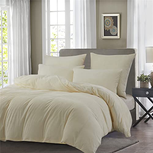 boqingzhu biber bettwäsche 135x200cm plüsch fleece flanell beige weiß mit reißverschluss