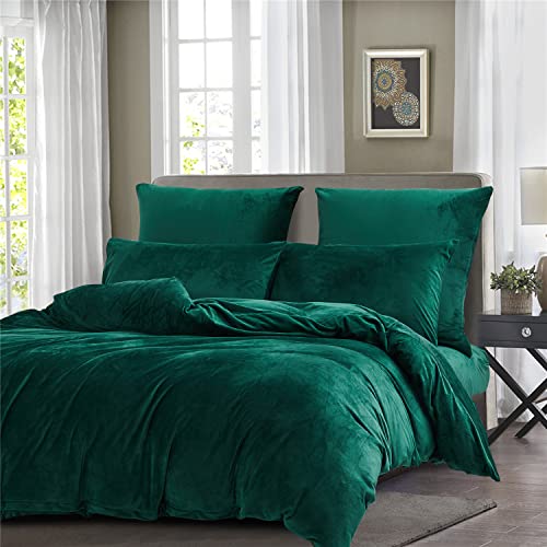 boqingzhu flanell bettwäsche 200x200cm plüsch biber grün warm kuschelig teddy fleece