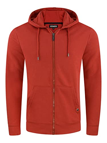 Riverso Herren Sweatjacke RIVNils Regular Fit Kapuzenjacke Rusty Ochre Red, S