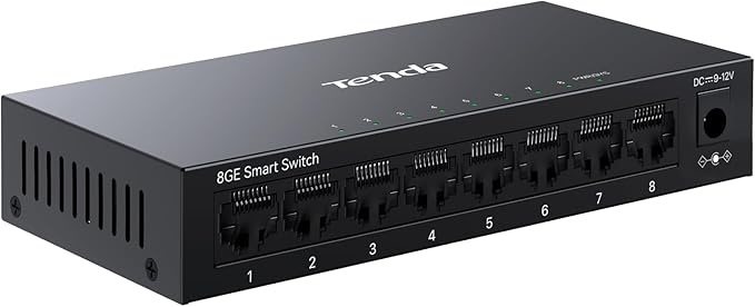 Tenda TEG208E Managed Switch 8-Port Gigabit LAN, IGMP-Snooping, QoS, VLAN
