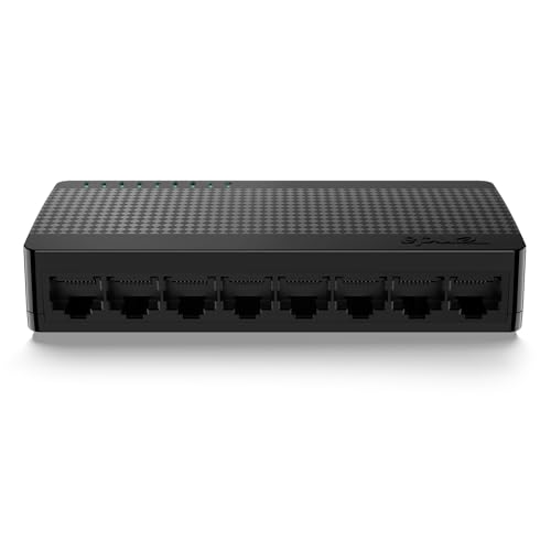 Tenda SG108 8-Port Gigabit LAN Switch, unmanaged, lüfterlos, schwarz