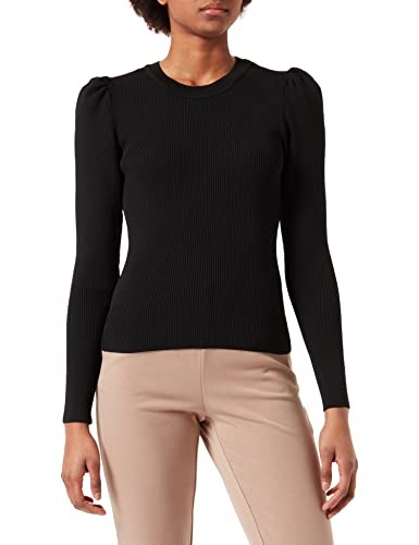 ONLY Onlsally L/S Puff KNT Pullover Damen, Schwarz, Größe L EU