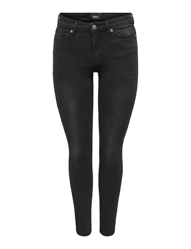 Produktbild: only jeans damen onlwauw mid sk bj1097 washed black s 32l eu