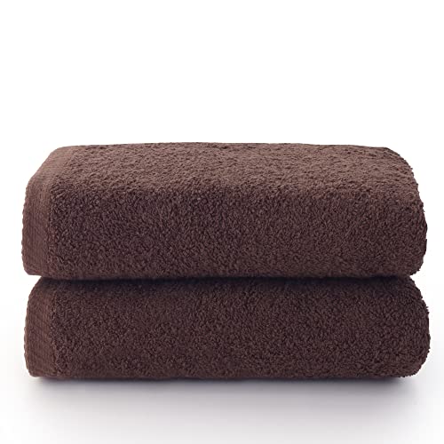 Produktbild: große badetücher 100 % baumwolle braun - top towel - gesichtshandtücher 30x50 cm