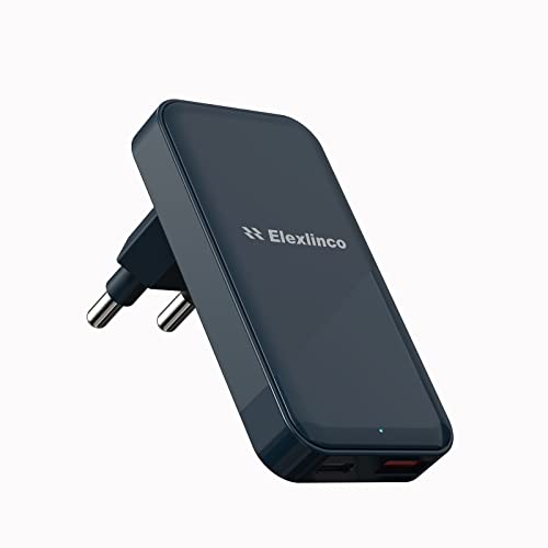 20W usb c ladegerät 2-port, Elexlinco usb c netzteil kompatibel für iphone, samsung, lg