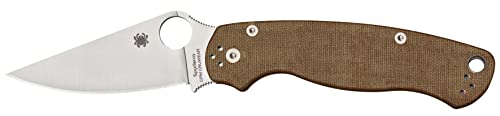 spyderco knives braun canvas micarta stahl taschenmesser c81mpcw2